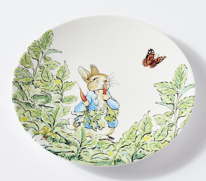 Peter Rabbit&amp;#8482; Garden Plates, Eating Carrots | Pottery Barn Kids