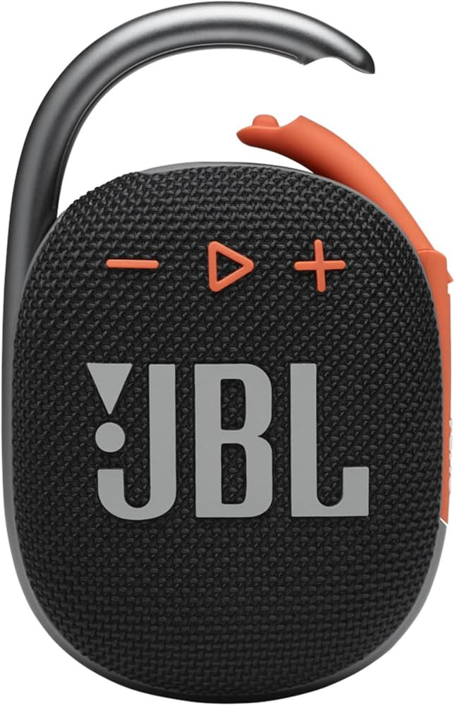 JBL Clip 4, Black/Orange - Portable Bluetooth 5.1 Speaker - Up to 10 Hours of Play - Waterproof &... | Amazon (US)