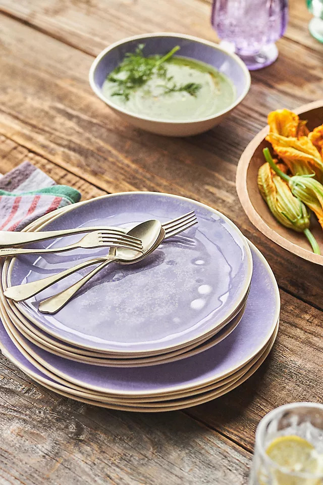 Dakota Bamboo Melamine Dinner Plates, Set of 4 | Anthropologie (US)