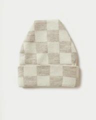 Bartlet Oatmeal Checker Knit Beanie | Loeffler Randall
