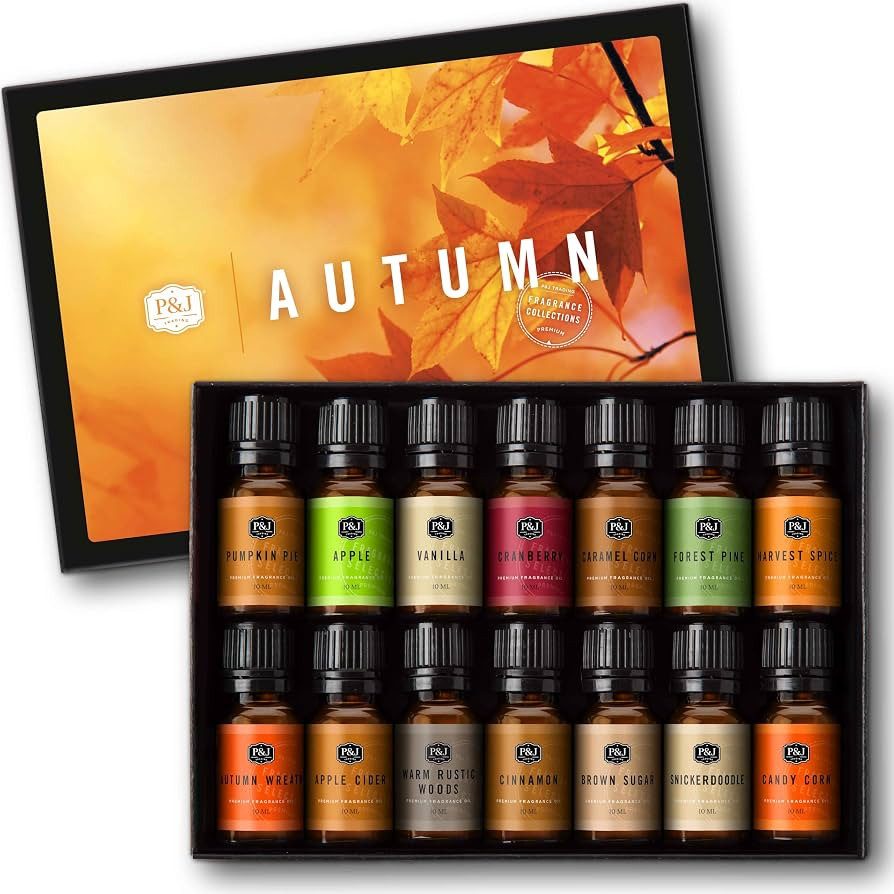 P&J Trading Fragrance Oil Autumn Set of 14 Fragrance Oils for Candle Making, Soap Making, Home Di... | Amazon (US)