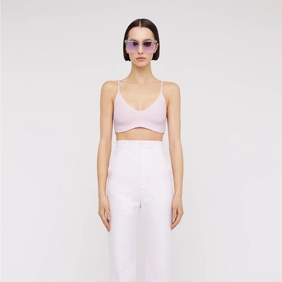 NWT SCANLAN THEODORE CREPE KNIT BRALETTE IN TINTED PINK | Poshmark