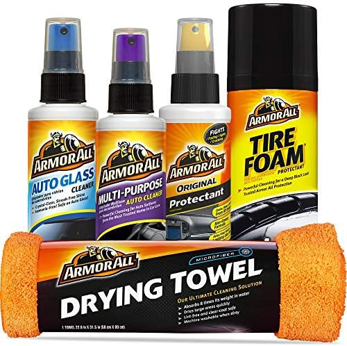 Armor All Car Wash and Interior Cleaner Kit (5 Items) - Includes Towel, Tire Foam, Glass, Protect... | Amazon (US)