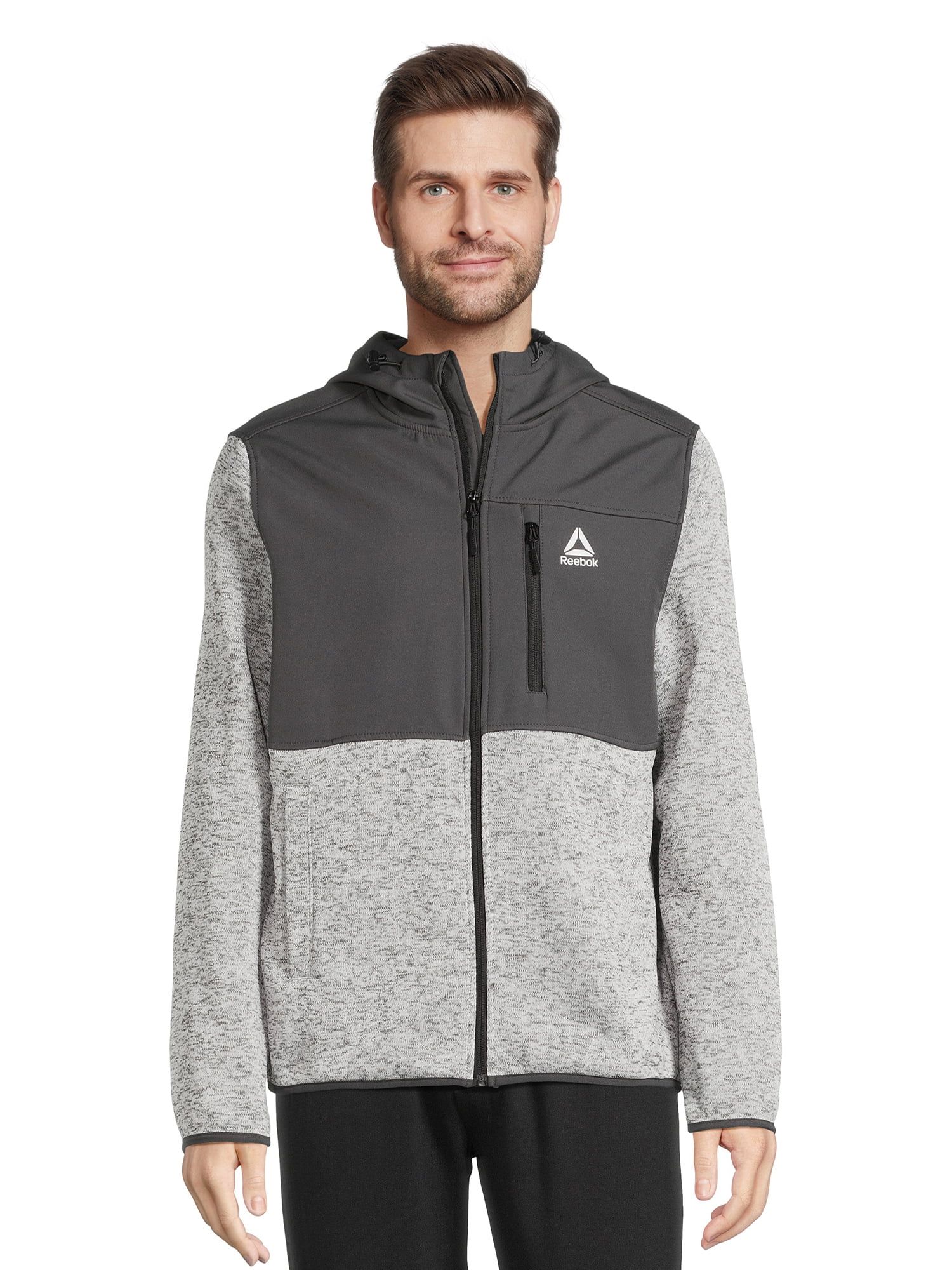 Reebok Men’s Hooded Sweater Fleece Jacket, Sizes M-2XL | Walmart (US)