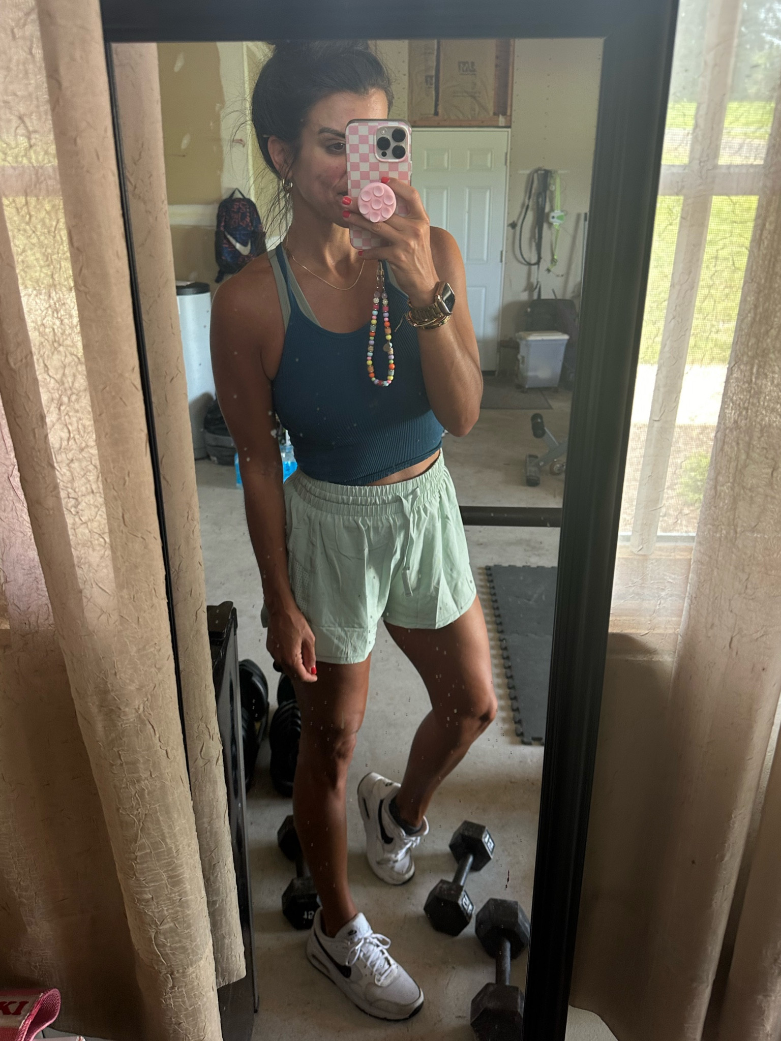 Today’s workout fit 
Size xs/small in tank
Medium in shorts 

#LTKStyleTip #LTKFindsUnder100 #LTKSaleAlert