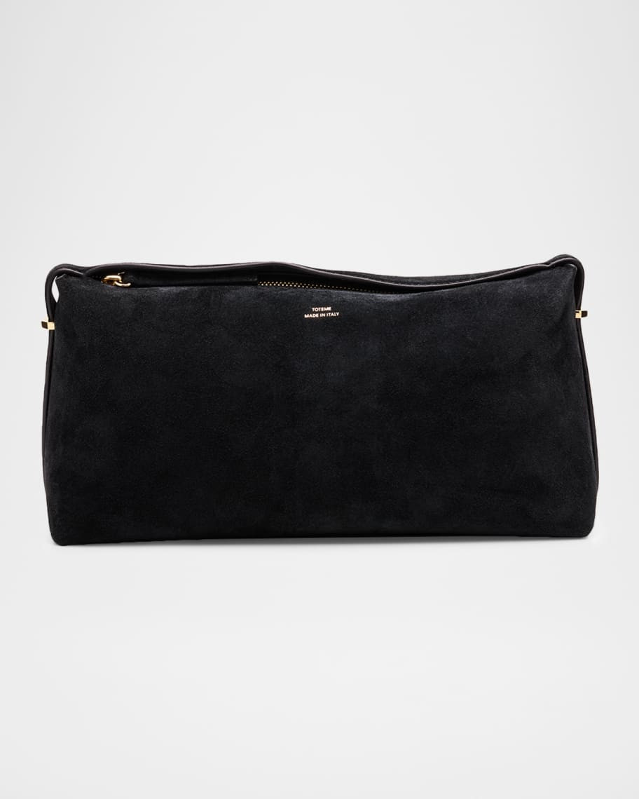 Toteme Belted Suede Clutch Bag | Neiman Marcus