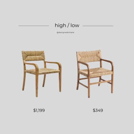 high low, get the look, splurge or save, lulu and georgia dupe, wood and seagrasschair

#LTKhome #LTKstyletip #LTKFind