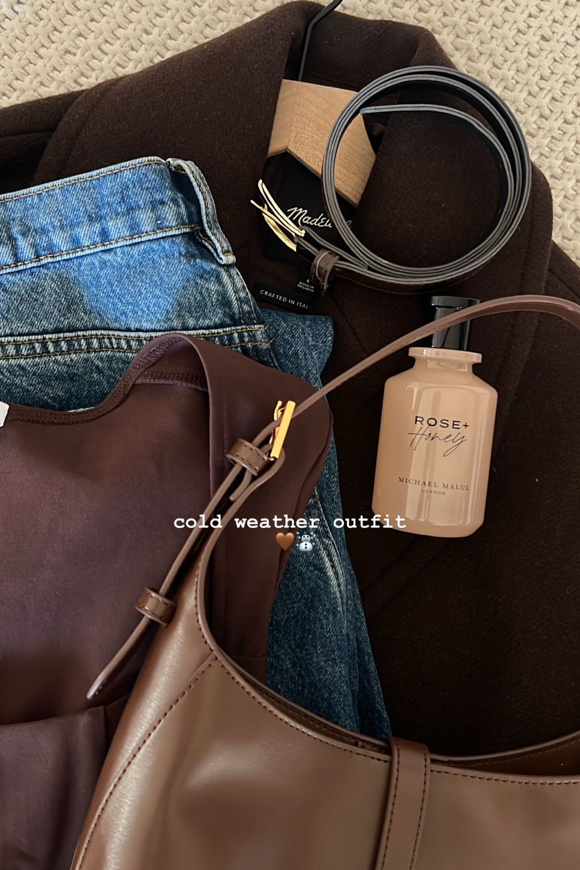 Wearing chocolate brown as an autumn, truly gets me compliments but not as much as when I pair my outfits with any Michael Malul perfume. I went to an event this evening and wow, I could smell my Rose + Honey all throughout. We love a quality perfume, that lasts but also isn’t overwhelming. 🤍 

#LTKGiftGuide #LTKSeasonal #LTKHoliday