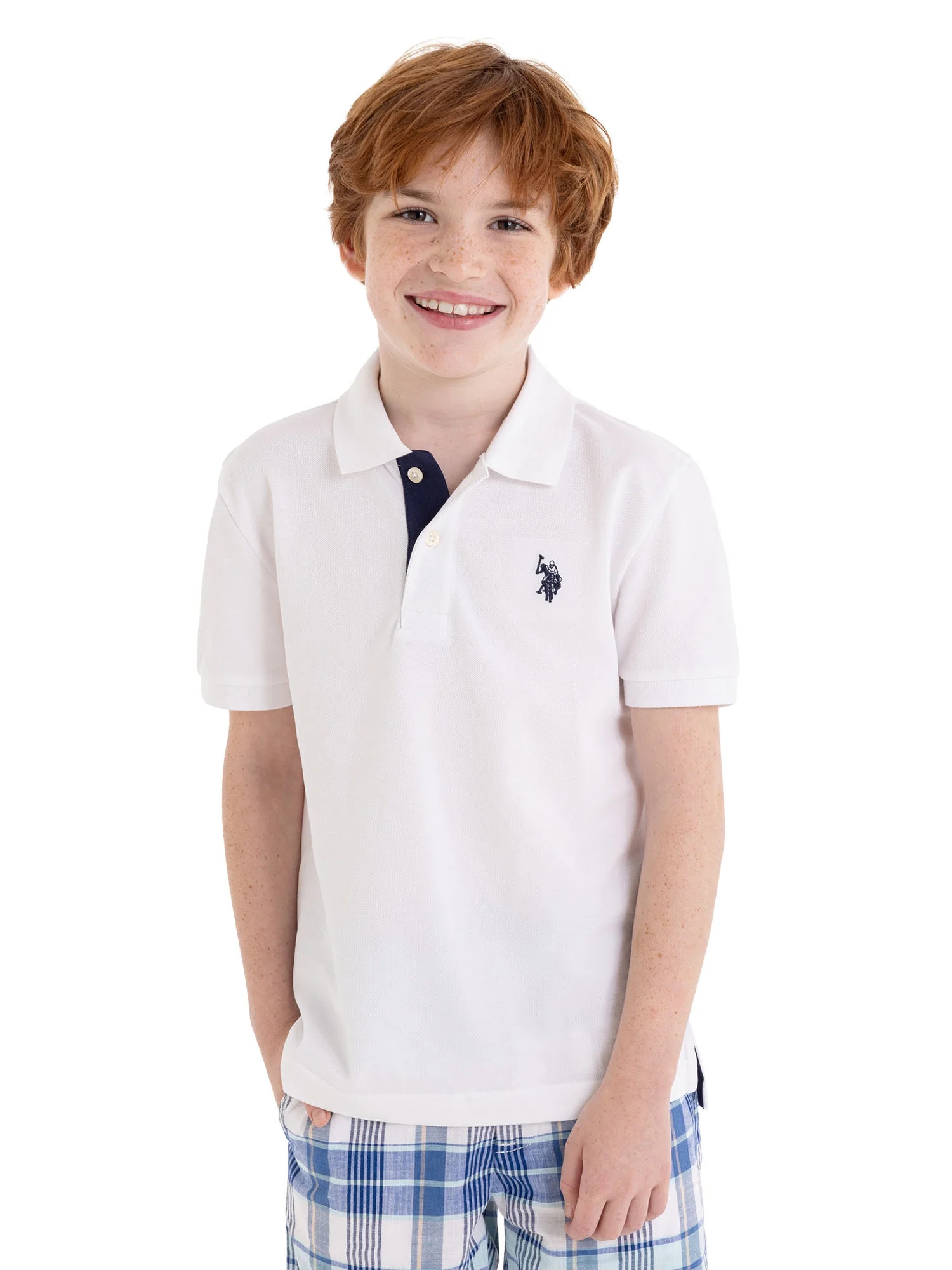 U.S. Polo Assn. Boys Short Sleeve Pique Polo Shirt, Sizes 4-18 | Walmart (US)