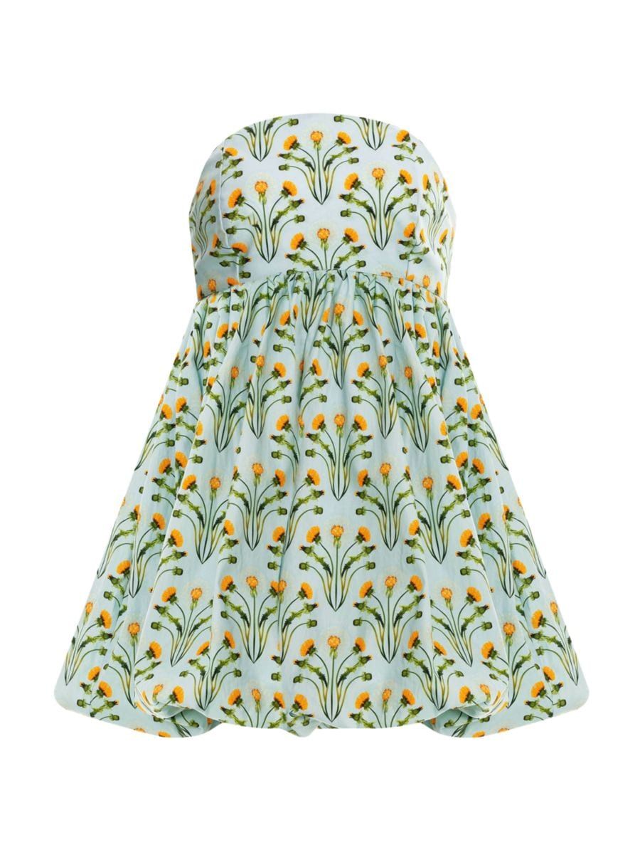 Curandera Floral Print Strapless Dress | Saks Fifth Avenue