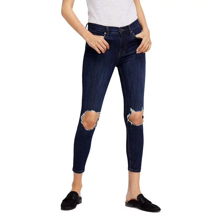 Free People Womens Busted Skinny Jeans, Blue, 29 - Walmart.com | Walmart (US)