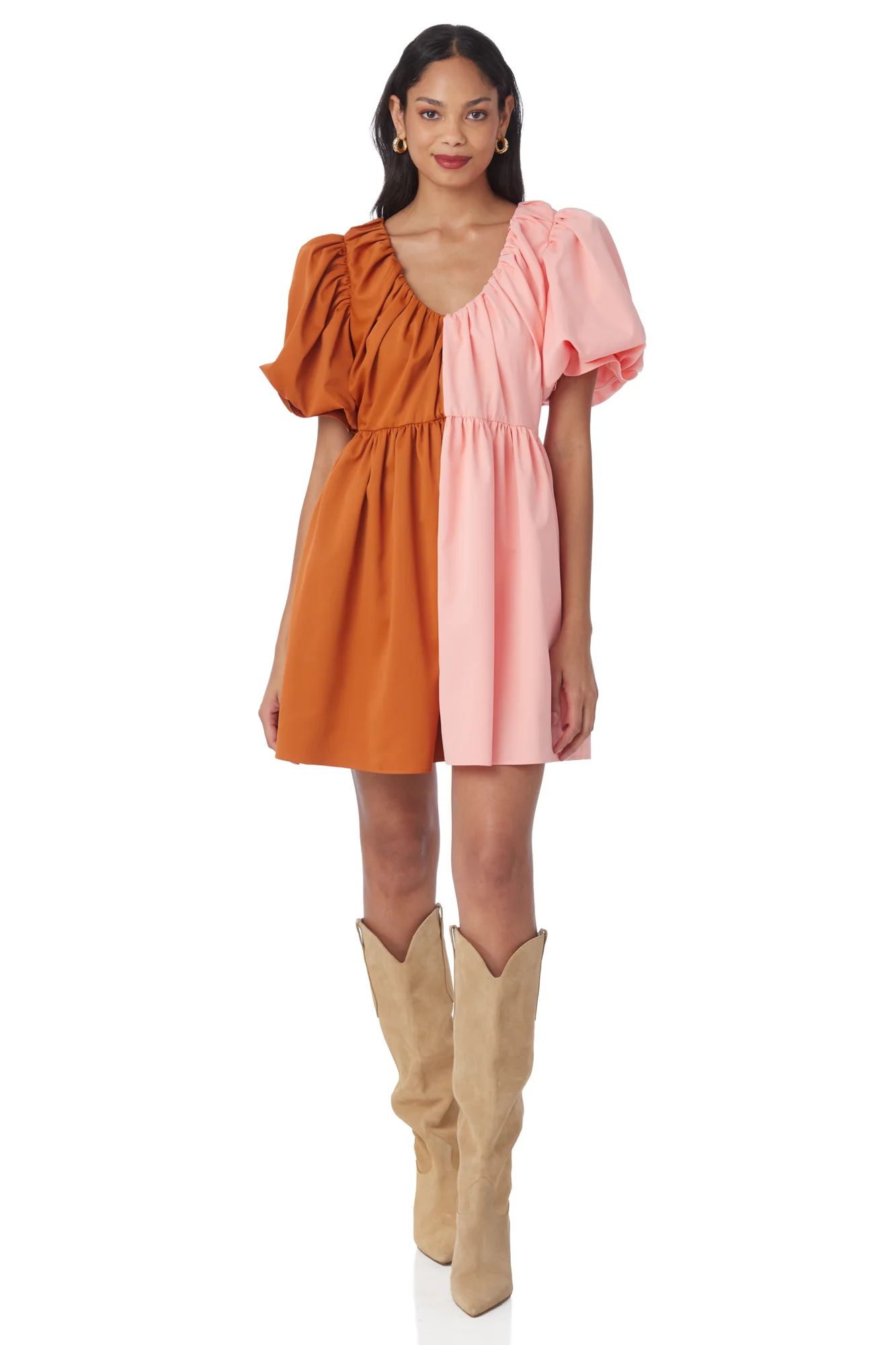 Raines Dress in Salmon/Clay | CROSBY by Mollie Burch | CROSBY by Mollie Burch