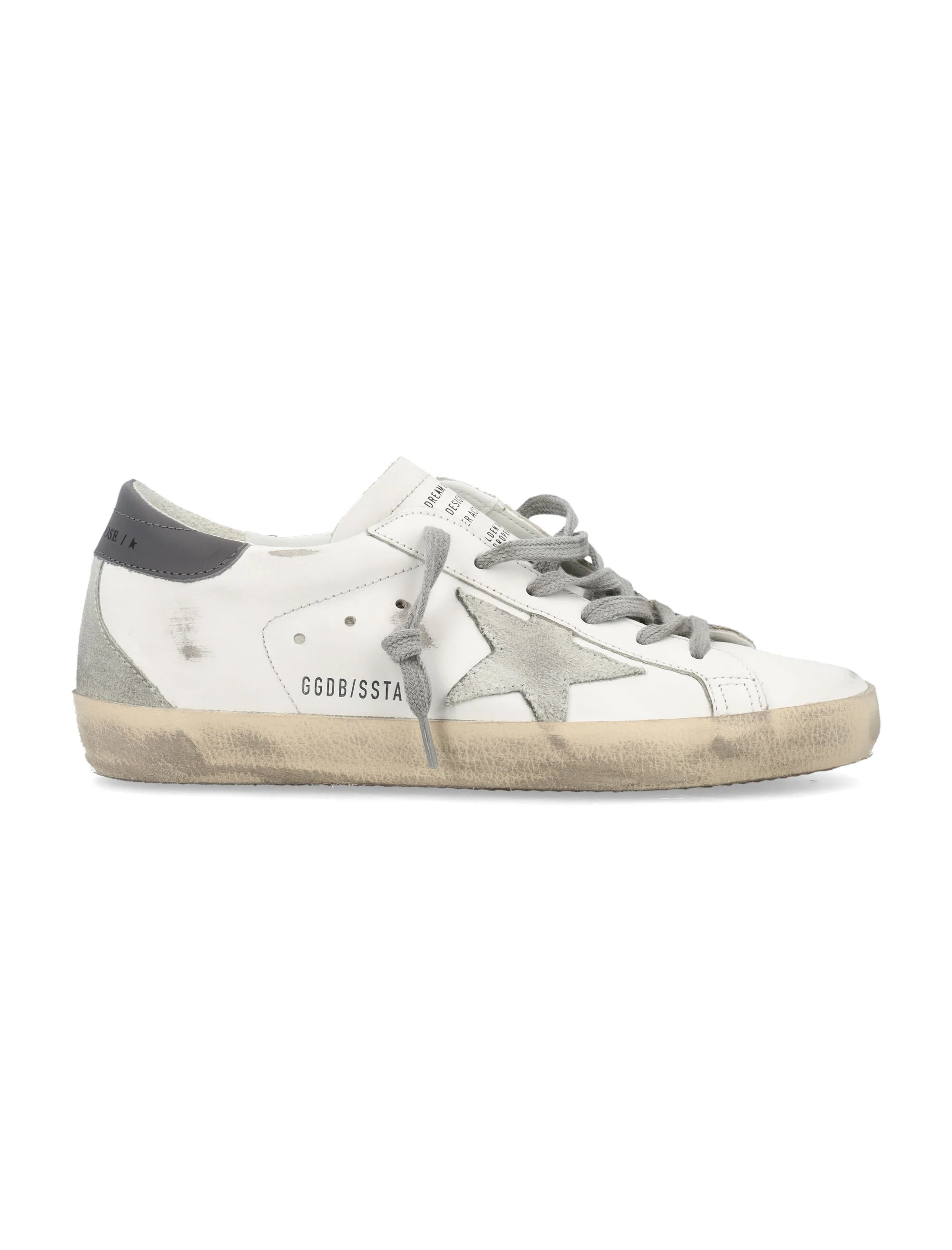 Golden Goose Women's Superstar Woman Sneakers in White Dark Grey | Size 35 | 24AGWF00102F006113 Color 11915 | LOZURI