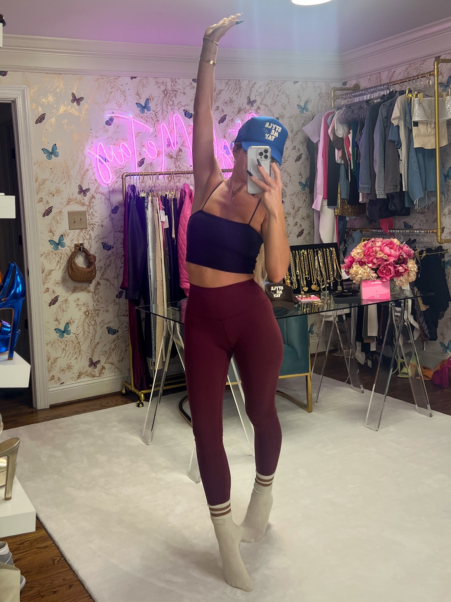 Red Merlot leggings in size 4 & goddess ribbed tank in XS! 

#LTKshoecrush #LTKfit #LTKSeasonal