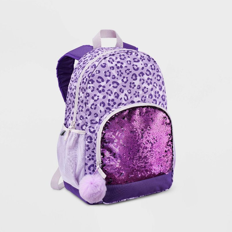Kids' 16.5" Backpack Leopard sequin - Cat & Jack™ | Target