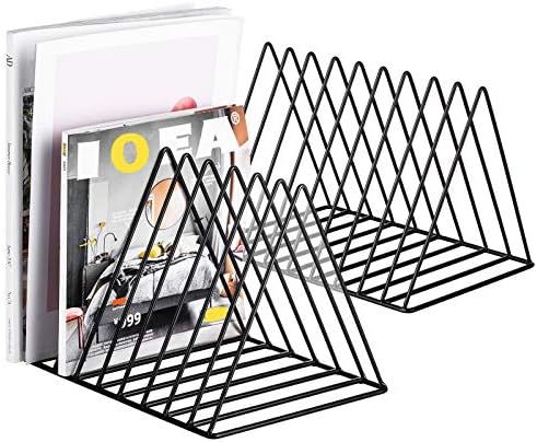 2 Pcs Magazine Holder,Desktop File Sorter Organizer Triangle Bookshelf Decor Home Office,Photogra... | Amazon (US)