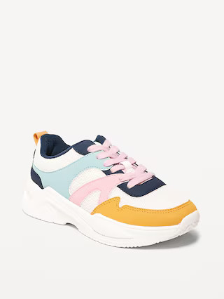 Gender-Neutral Chunky Color-Block Sneakers for Kids | Old Navy (US)