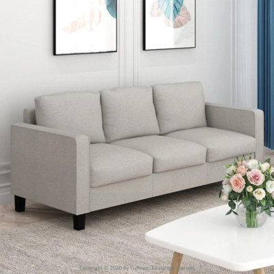 Upholstered 3 Seater Sofa, Beige | Ashley Homestore