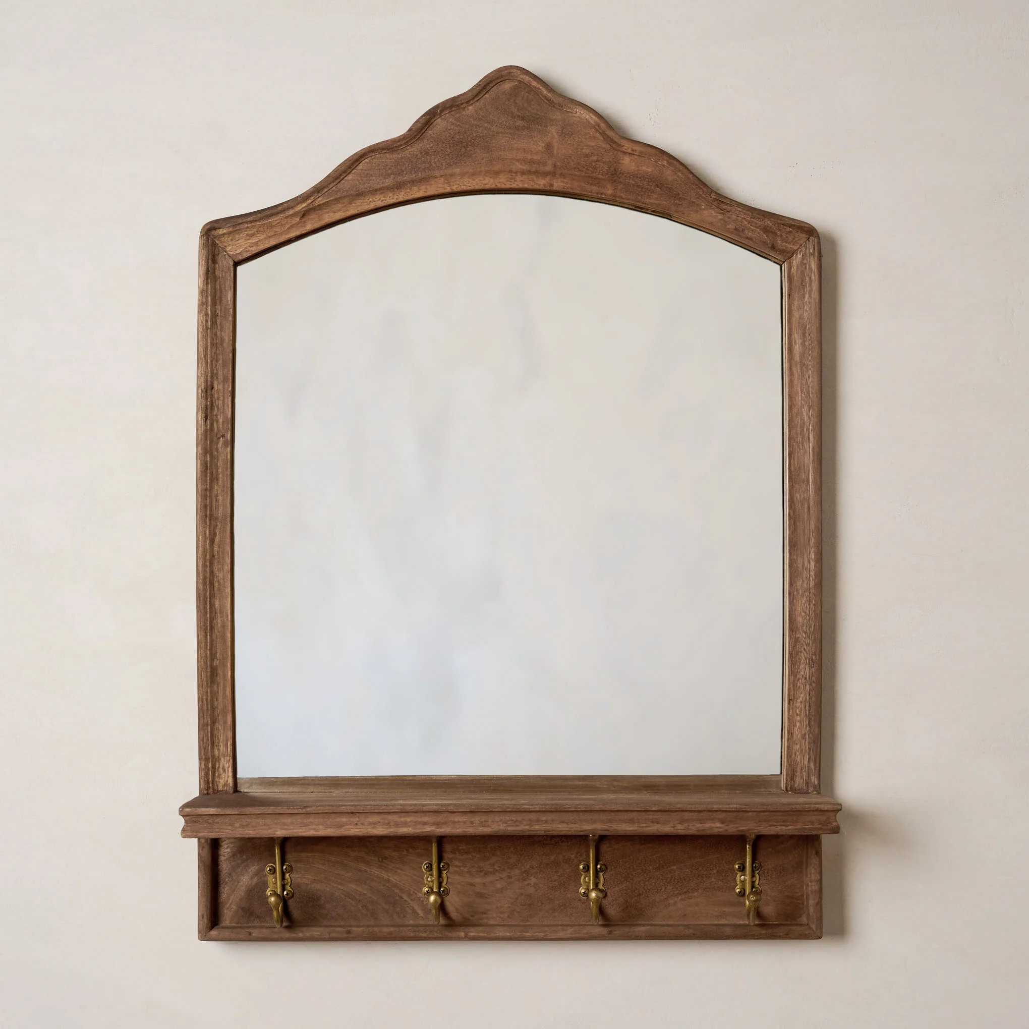 James Mirror with Hooks and Shelf | Magnolia