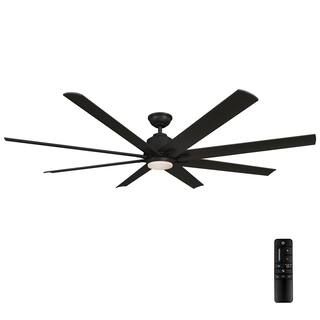Home Decorators Collection Kensgrove 72 in. Integrated LED Indoor/Outdoor Matte Black Ceiling Fan... | The Home Depot