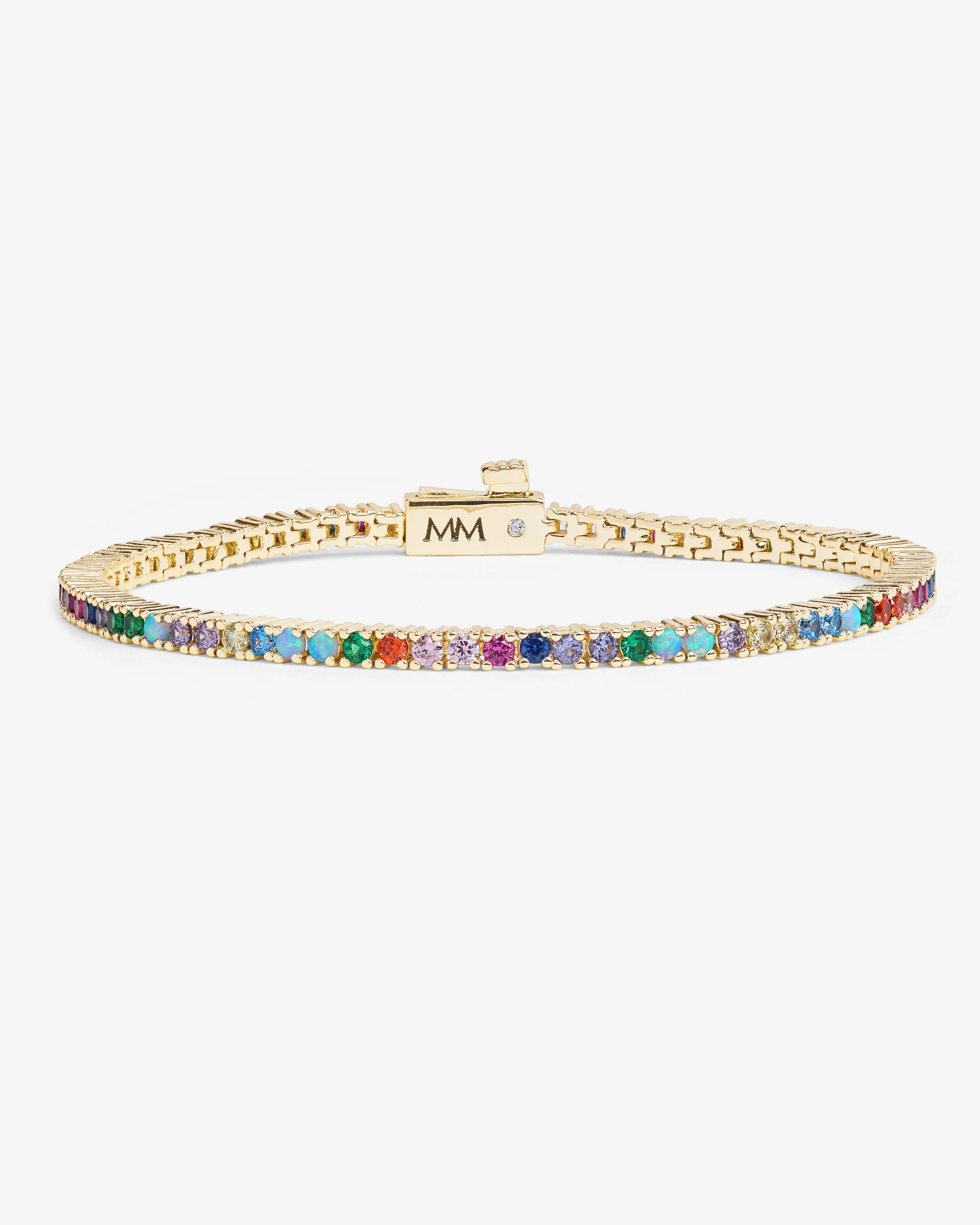 Heiress 2mm Gold Multi-Stone Tennis Bracelet | Melinda Maria Jewelry