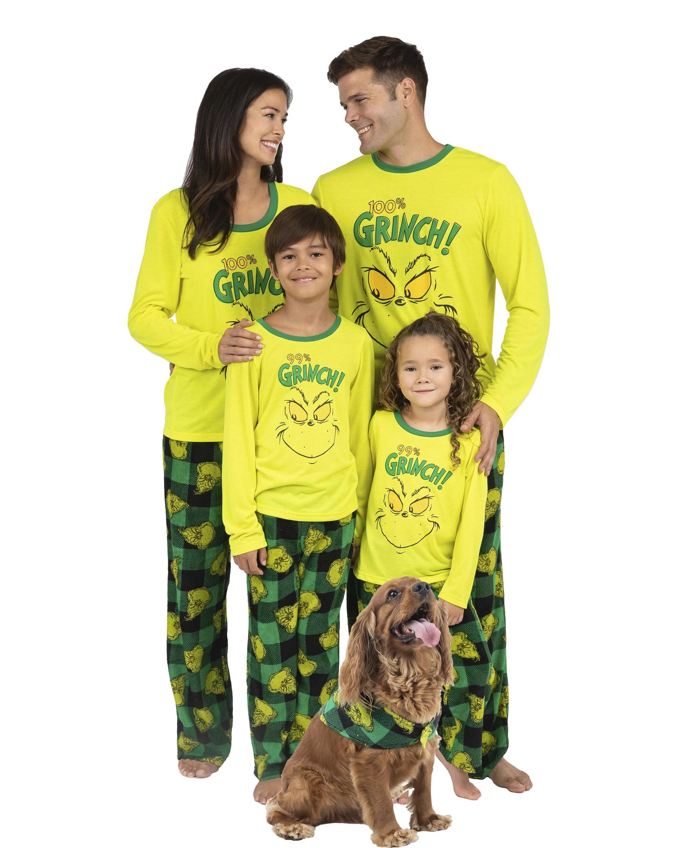 Grinch Family Matching Three-Piece Pajama Set Adult - Kid, Green - Pet, Size: XS/S, Dr. Seuss - W... | Walmart (US)