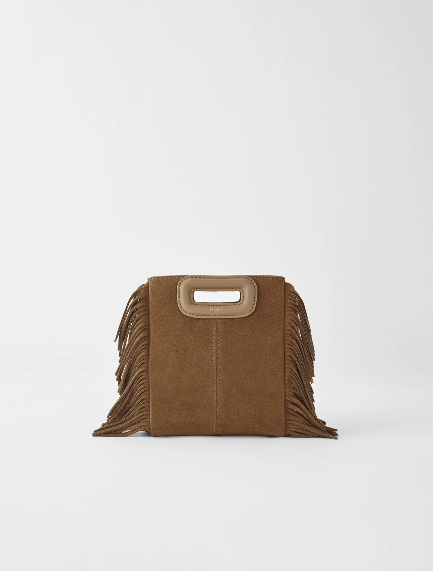 M mini bag in suede leather Brown for Women | Maje | Maje US