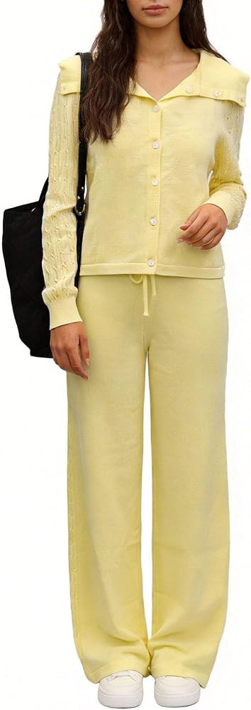 LEO'S VASE Lounge Sets for Women Long Sleeve Travel Outfits Casual Sets | Amazon (US)