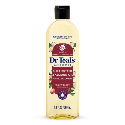 Dr Teal's Shea Butter & Almond Moisturizing Bath & Body Oil with Essential Oils - 8.8 fl oz: Whole Body, Paraben-Free, Vegan | Target