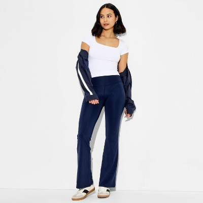 Women's ButterBliss High-Waisted Flare Leggings - Wild Fable™ Blue L | Target