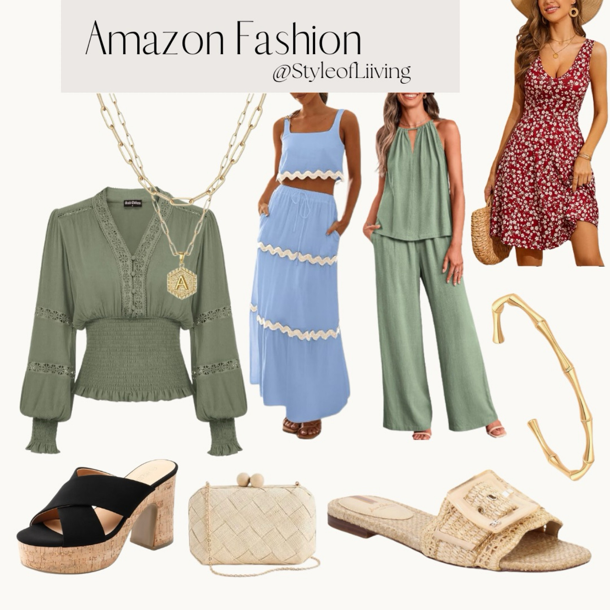 Amazon fashion beach resort outfits for women! Dresses, rompers, two piece top and skirt sets, sandals, clutches, heels, wedges, jewelry. 

#LTKshoecrush #LTKSeasonal #LTKstyletip