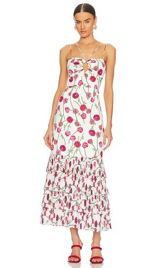 Isabelle Halter Dress in Dahlia Pink Bouquet Toss | Revolve Clothing (Global)