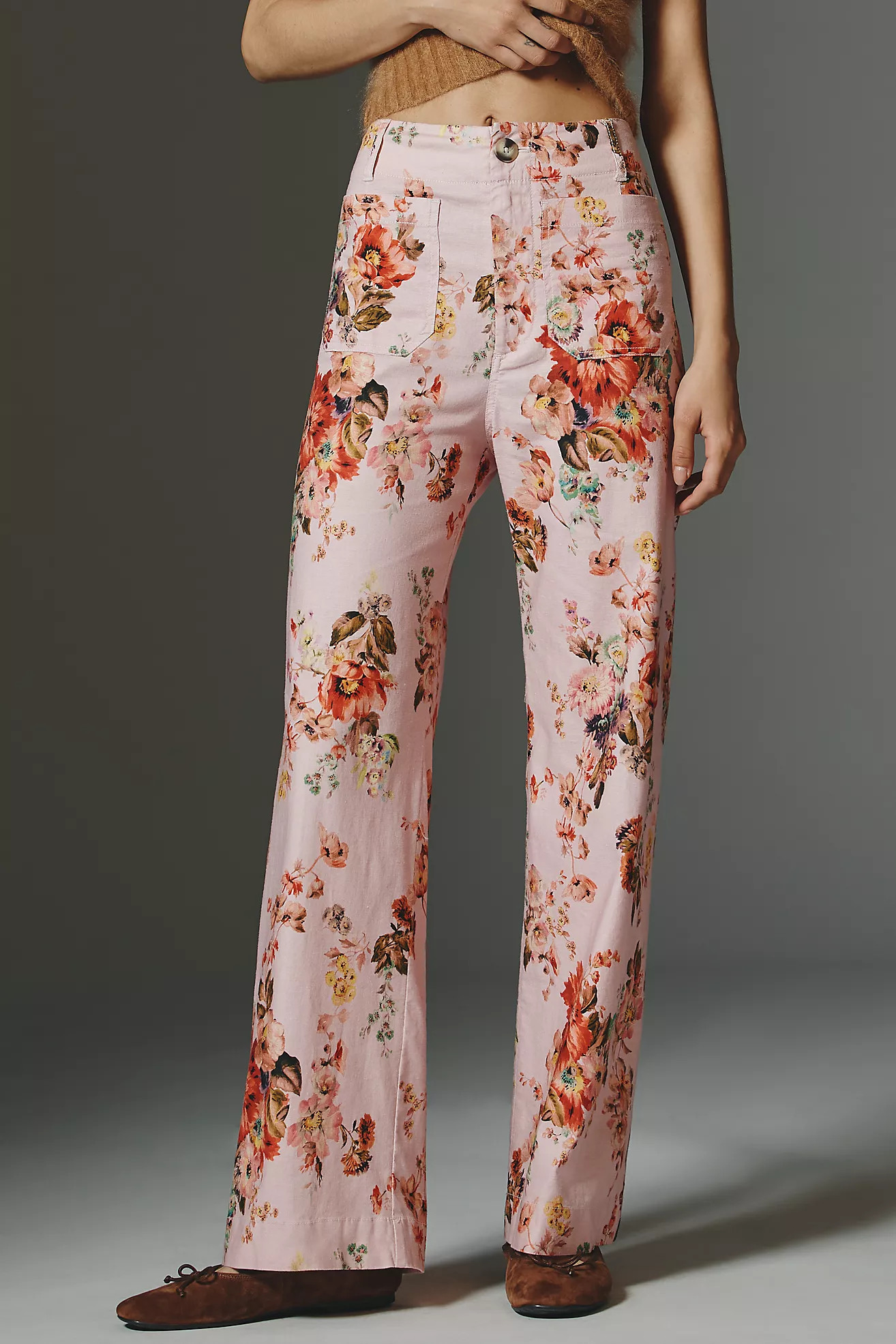 The Colette Beachy Linen Full-Length Wide-Leg Pants by Maeve | Anthropologie (US)