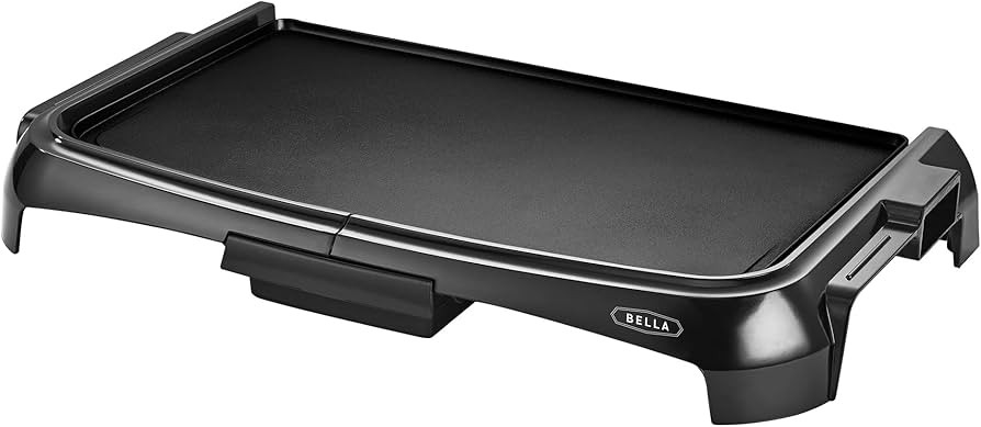 BELLA Electric Griddle with Crumb Tray - Smokeless Indoor Grill, Nonstick Surface, Adjustable Tem... | Amazon (US)