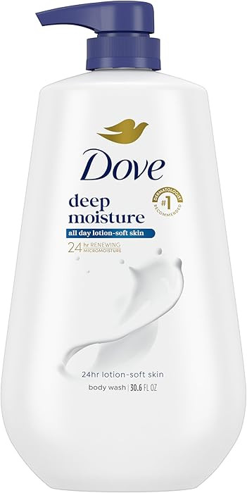 Dove Deep Moisture Body Wash hydrates dry skin for 24 hours with a sulfate-free formula and Micro... | Amazon (US)
