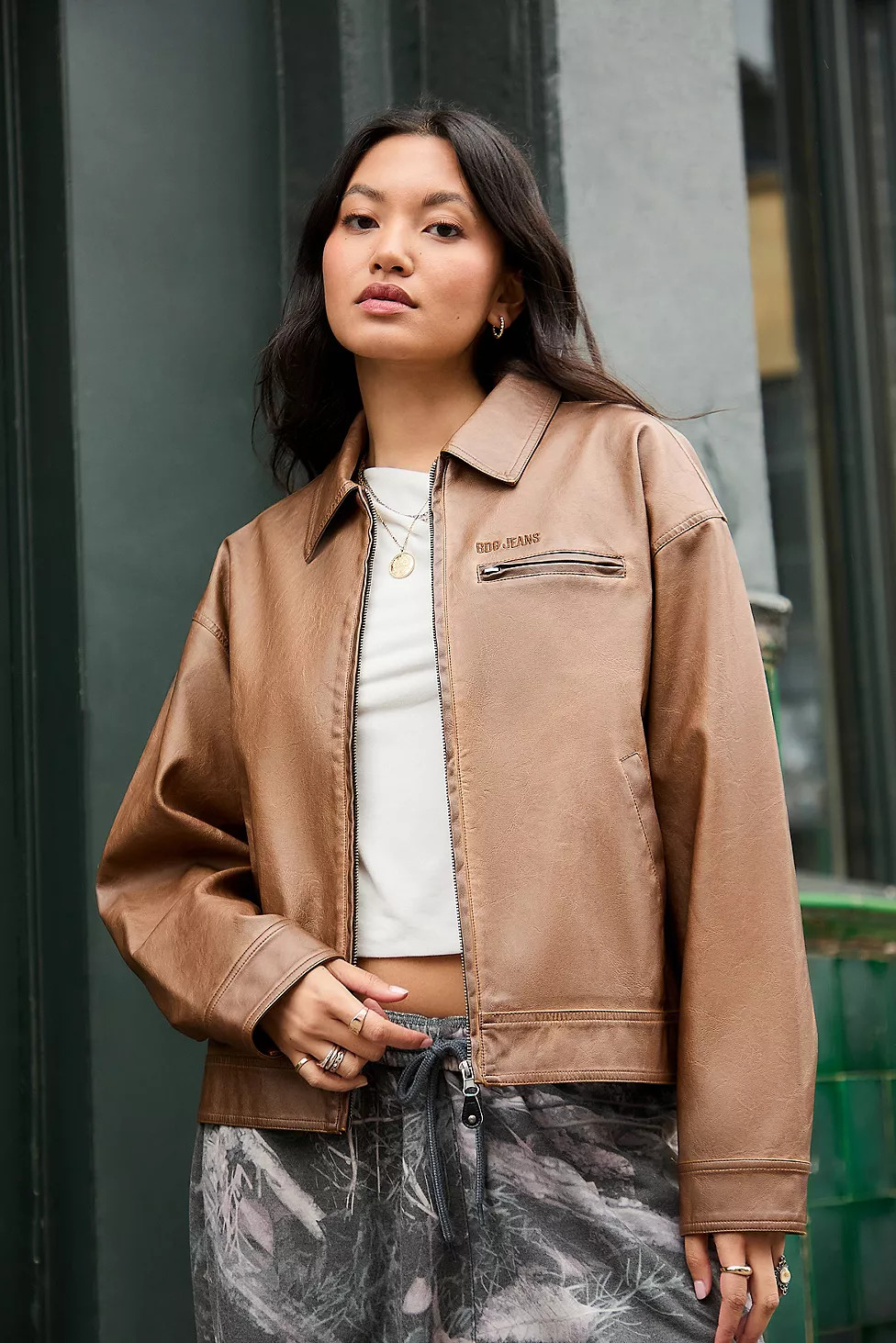 BDG Luca Shrunken Faux Leather Jacket | Urban Outfitters UK