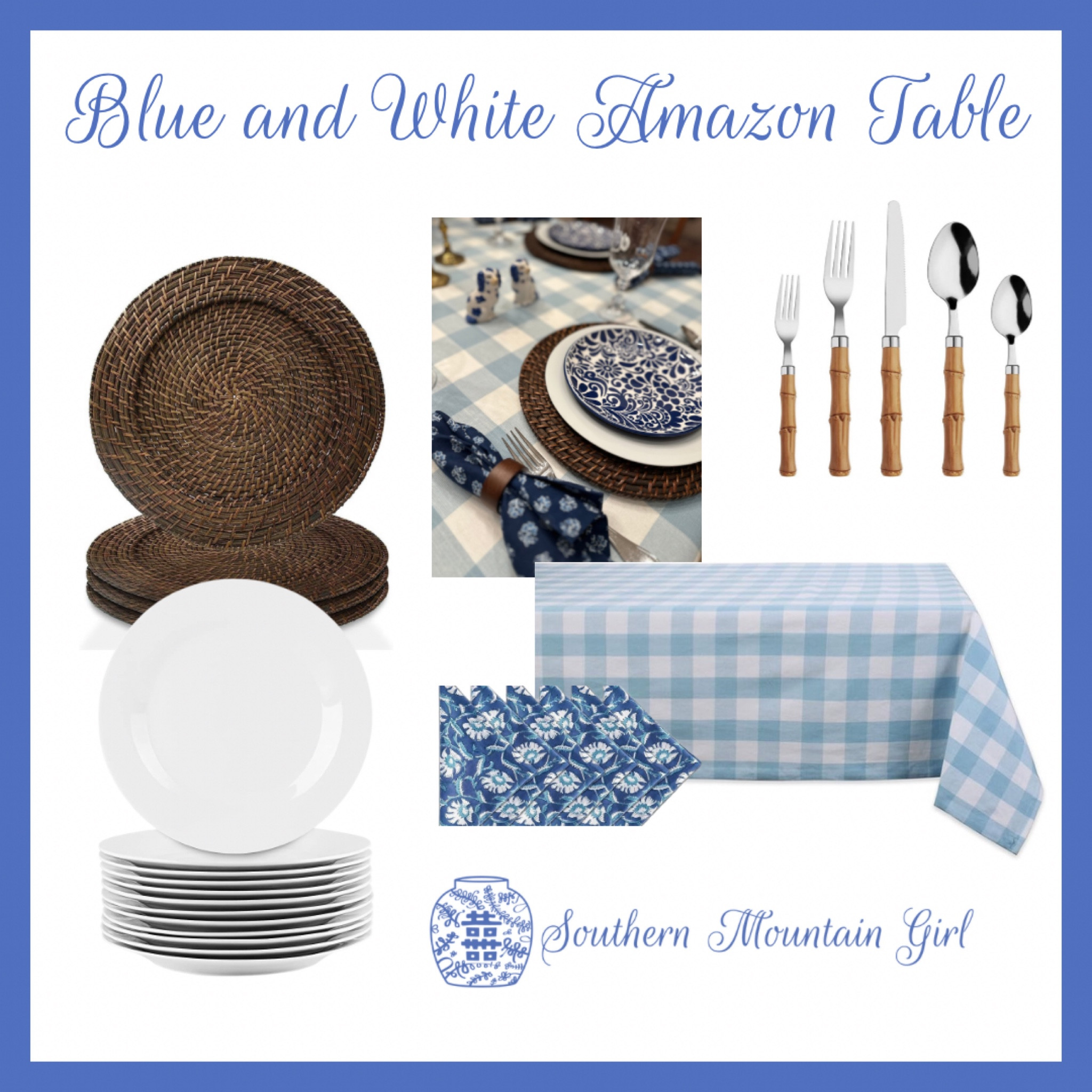 Blue and white is always right!  This pretty table is put together using all Amazon finds!!! I own, and love, everything on this square 💙🤍

#LTKparties #LTKhome #LTKstyletip