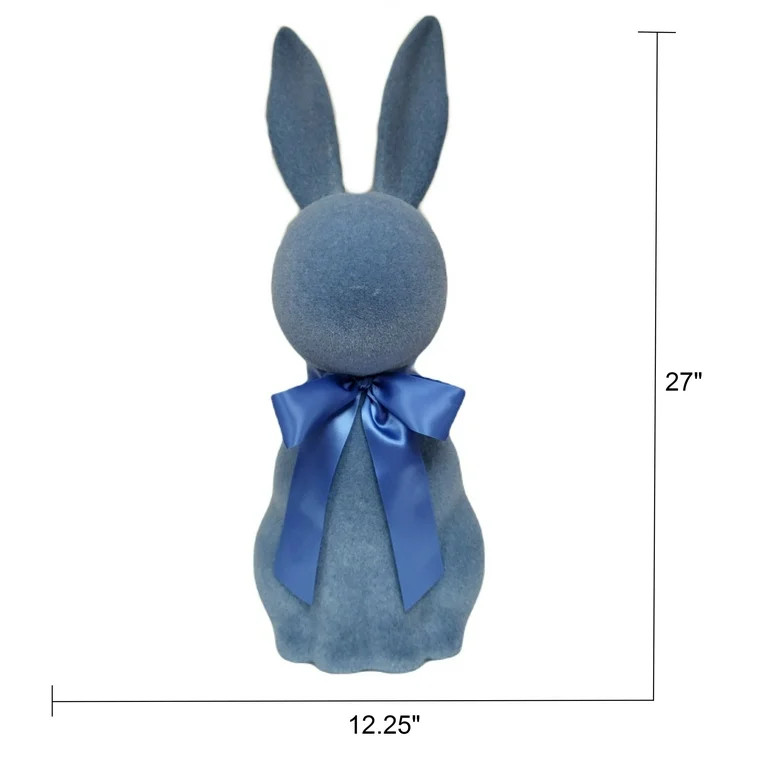 Easter Blue Flocked Bunny Decor, 27 in, by Way To Celebrate | Walmart (US)