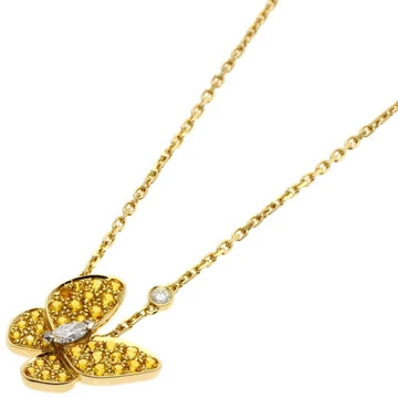 Pendant Necklace 18K Yellow Gold With Diamond | Rebag