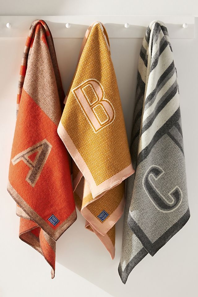 Faribault Monogram Wool Blend Throw Blanket | Anthropologie (US)