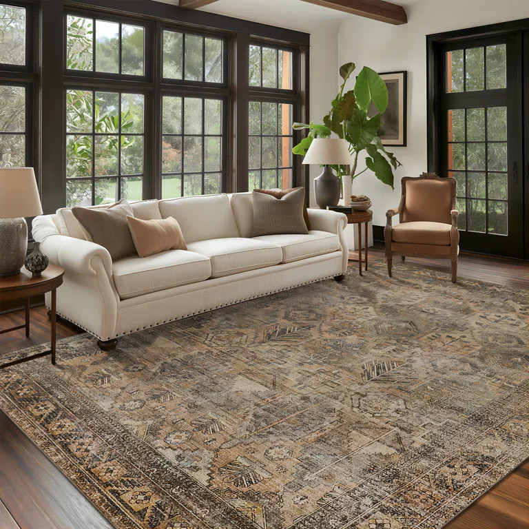 KUETH 8'x10' Area Rugs for Living Room, Non Slip Machine Washable Vintage Indoor Rug, Low Pile Ch... | Walmart (US)