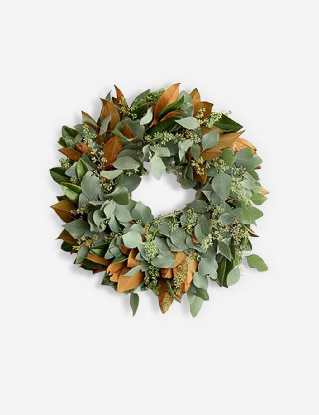 Fresh Handmade Magnolia and Seeded Eucalyptus Wreath | Lulu and Georgia 