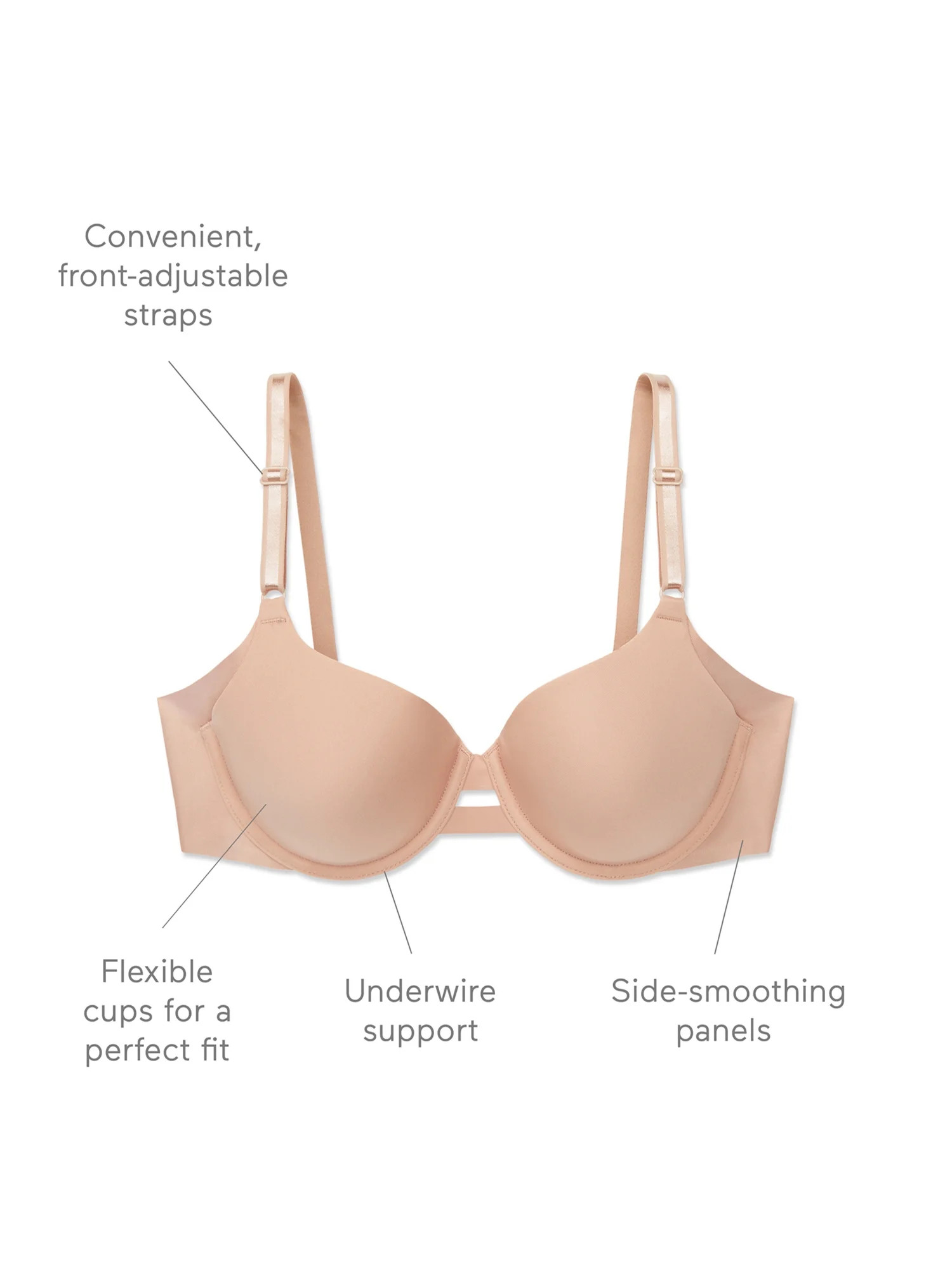 Warners® Blissful Benefits Underarm-Smoothing Comfort Underwire Lightly Lined T-Shirt Bra RA3561... | Walmart (US)