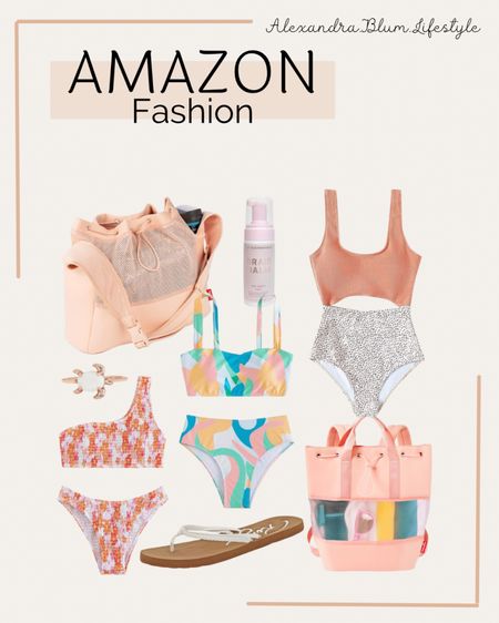 Amazon swim and beach finds cute beach bags, bikinis and one piece swimsuit, flip flops, and sea turtle ring! Amazon finds! Amazon summer beach pool and lake finds! 

#LTKSeasonal #LTKmidsize #LTKfindsunder100