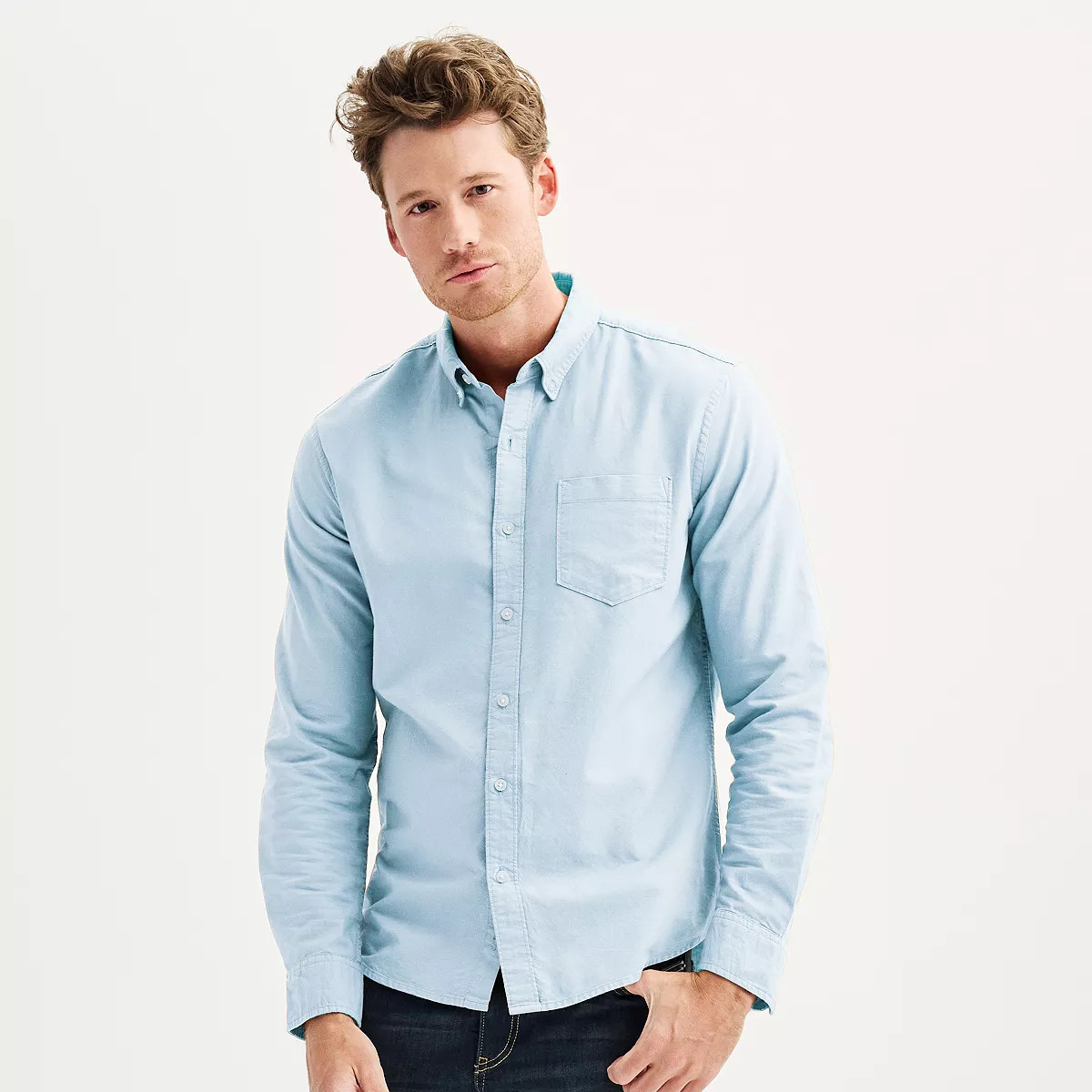 Men's Sonoma Goods For Life® Perfect-Length Button-Down Shirt | Kohl's