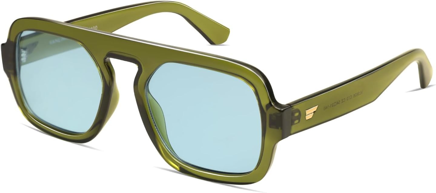 VANLINKER Retro Square Aviator Sunglasses for Women Men VL9826 | Amazon (US)