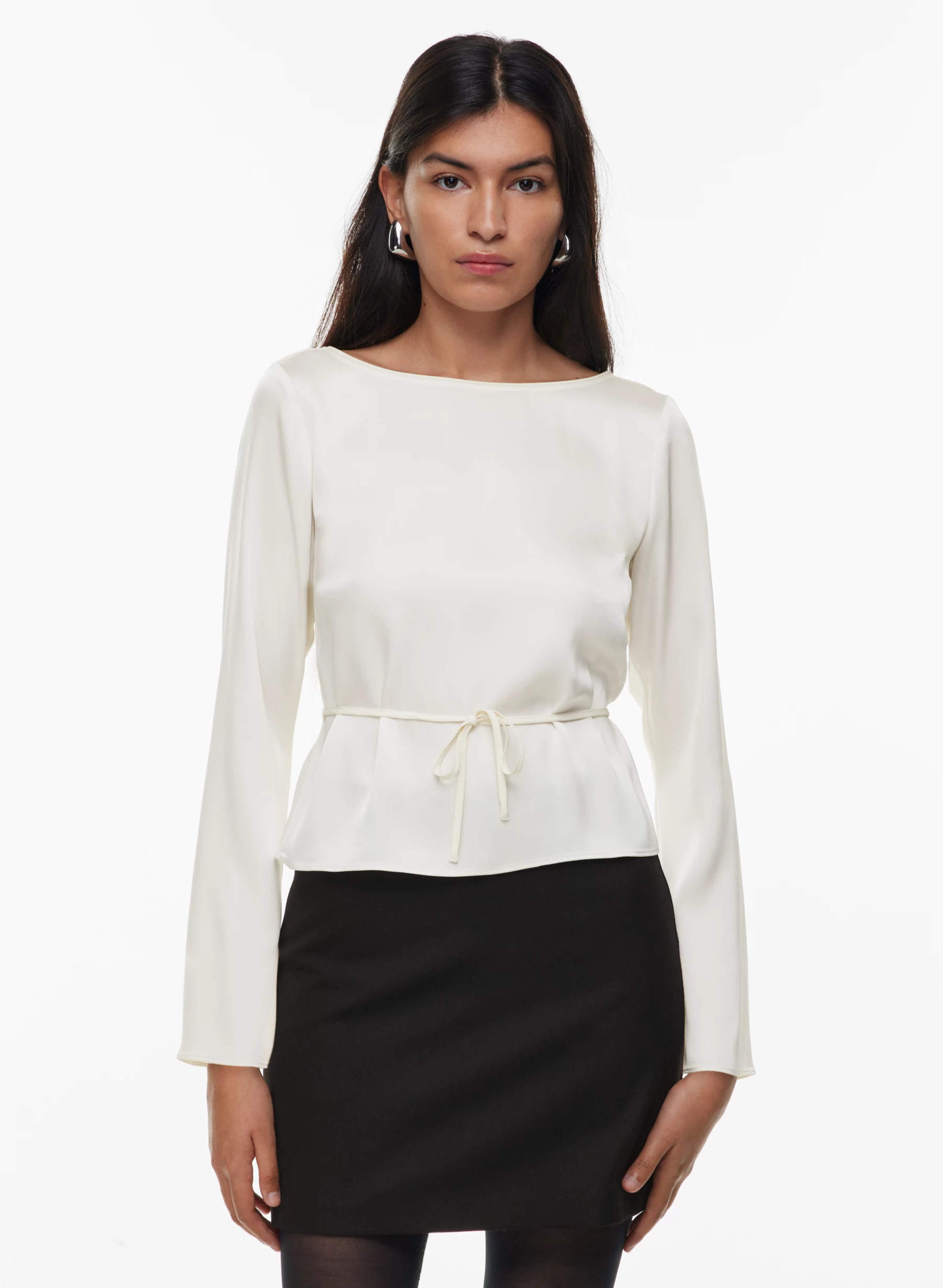 ROBERTS SATIN BLOUSE | Aritzia