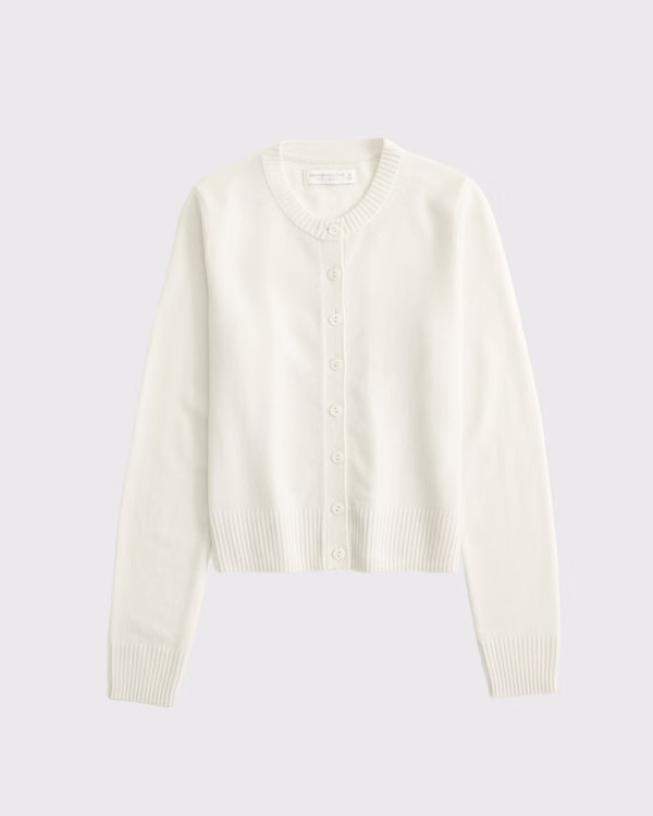 Women's Cashmere Crew Cardigan | Women's Tops | Abercrombie.com | Abercrombie & Fitch (US)