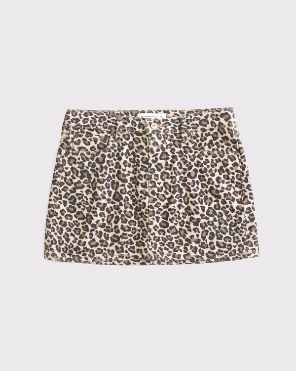Mid Rise Denim Mini Skirt | Abercrombie & Fitch (US)