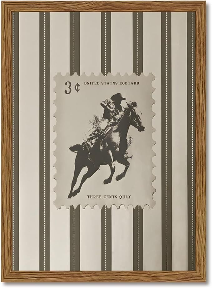 Vintage Western Wall Art, Striped Rodeo Wall Decor Southwest Cowboy Poster Canvas Prints, Retro S... | Amazon (US)